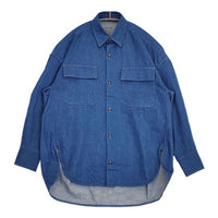 CURRENTAGE オーバーサイズ 定価30800円 A2503FB 505 シャツ デニムジャケット ブルー レディース カレンテージ【中古】5-0823M∞