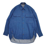 CURRENTAGE オーバーサイズ 定価30800円 A2503FB 505 シャツ デニムジャケット ブルー レディース カレンテージ【中古】5-0823M∞