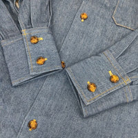 CURRENTAGE オーバーサイズ 定価30800円 A2503FB 505 シャツ デニムジャケット ブルー レディース カレンテージ【中古】5-0823M∞