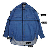 CURRENTAGE オーバーサイズ 定価30800円 A2503FB 505 シャツ デニムジャケット ブルー レディース カレンテージ【中古】5-0823M∞