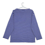 SAINT JAMES ウエッソン サイズ5 ボーダー 長袖Ｔシャツ カットソー ロンＴ ブルー ホワイト ユニセックス セントジェームス【中古】5-0705M∞