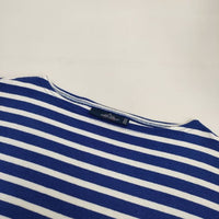 SAINT JAMES ウエッソン サイズ5 ボーダー 長袖Ｔシャツ カットソー ロンＴ ブルー ホワイト ユニセックス セントジェームス【中古】5-0705M∞