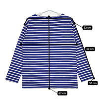 SAINT JAMES ウエッソン サイズ5 ボーダー 長袖Ｔシャツ カットソー ロンＴ ブルー ホワイト ユニセックス セントジェームス【中古】5-0705M∞