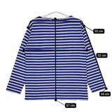 SAINT JAMES ウエッソン サイズ5 ボーダー 長袖Ｔシャツ カットソー ロンＴ ブルー ホワイト ユニセックス セントジェームス【中古】5-0705M∞