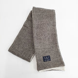 Julie Skarland ツイード ニット ストール マフラー ベージュ ホワイト レディース ジュリースカーランド【中古】5-1023T◎