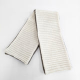 Julie Skarland ツイード ニット ストール マフラー ベージュ ホワイト レディース ジュリースカーランド【中古】5-1023T◎