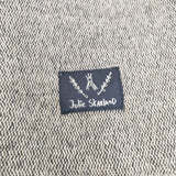 Julie Skarland ツイード ニット ストール マフラー ベージュ ホワイト レディース ジュリースカーランド【中古】5-1023T◎