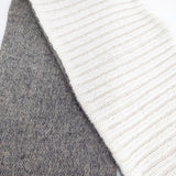 Julie Skarland ツイード ニット ストール マフラー ベージュ ホワイト レディース ジュリースカーランド【中古】5-1023T◎