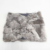 mizuiro-ind ラビットファー マフラー ネックウォーマー ライトグレー レディース ミズイロインド【中古】5-1023T◎