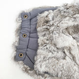 mizuiro-ind ラビットファー マフラー ネックウォーマー ライトグレー レディース ミズイロインド【中古】5-1023T◎