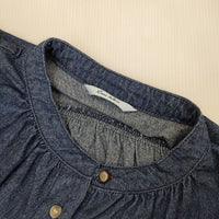 Crea Delice 新品 コットン シャツワンピース デニム ワンピース ブルー レディース クレアデリス【中古】5-0823M∞