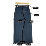 URBAN RESEARCH DOORS ラップワイドパンツ DR37-24A210 パンツ 23AW ネイビー レディース アーバンリサーチドアーズ【中古】5-0927T∞