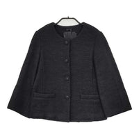 DRESSTERIOR オケージョン ツイード ノーカラージャケット ブラック レディース ドレステリア【中古】5-0927T∞