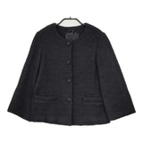 DRESSTERIOR オケージョン ツイード ノーカラージャケット ブラック レディース ドレステリア【中古】5-0927T∞