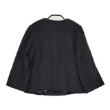 DRESSTERIOR オケージョン ツイード ノーカラージャケット ブラック レディース ドレステリア【中古】5-0927T∞