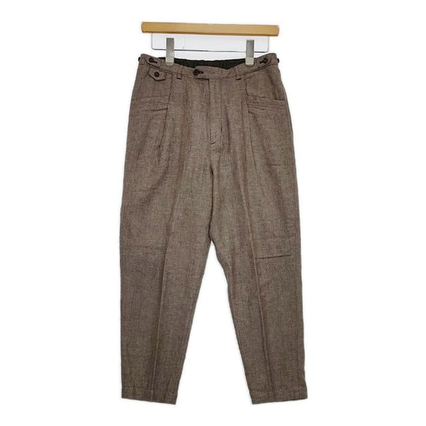 KURASHI&Trips リネンコットン ヘリンボーン パンツ ブラウン系 レディース クラシアンドトリップス/北欧、暮らしの道具店【中古】5-0823M∞