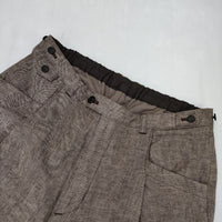KURASHI&Trips リネンコットン ヘリンボーン パンツ ブラウン系 レディース クラシアンドトリップス/北欧、暮らしの道具店【中古】5-0823M∞