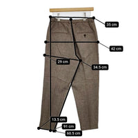 KURASHI&Trips リネンコットン ヘリンボーン パンツ ブラウン系 レディース クラシアンドトリップス/北欧、暮らしの道具店【中古】5-0823M∞