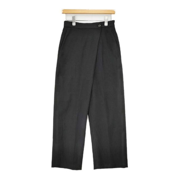 URBAN RESEARCH DOORS ラップワイドパンツ DR37-24A210 パンツ 23AW ブラック レディース アーバンリサーチドアーズ【中古】5-0927T∞
