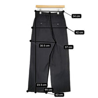 URBAN RESEARCH DOORS ラップワイドパンツ DR37-24A210 パンツ 23AW ブラック レディース アーバンリサーチドアーズ【中古】5-0927T∞