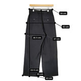 URBAN RESEARCH DOORS ラップワイドパンツ DR37-24A210 パンツ 23AW ブラック レディース アーバンリサーチドアーズ【中古】5-0927T∞