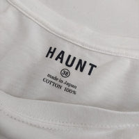 HAUNT コットン サイズ38 半袖Ｔシャツ カットソー ホワイト レディース ハウント【中古】5-0616S∞