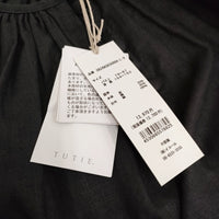 TUTIE 新品 tomomiさんコラボ コットンリネンブロード2WAYワンピース ロング丈 定価13970円 ブラック レディース ツチエ【中古】5-0415M♪