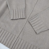 veritecoeur VCK-234 コットンカシミヤ クルーネック プルオーバー セーター ニット ベージュ レディース ヴェリテクール【中古】5-0914M∞