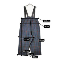 nest Robe 01223-1005 ウールチェックサスペンダーパンツ 定価42900円 パンツ ネイビー グリーン レディース ネストローブ【中古】5-0818T∞