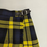 O'NEIL OF DUBLIN チェック キルト ウール 巻き ロングスカート イエロー ネイビー レディース オニールオブダブリン【中古】5-0927T∞