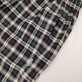 Midi-umi コットン イージーパンツ チェック パンツ グリーン ネイビー レディース ミディウミ【中古】5-0914G∞