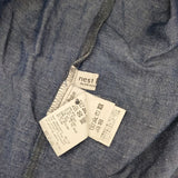 nest Robe 01204-1586 コットンリネンダンガリーフリル ラッフルカラー インディゴ ブラウス シャツ ブルー レディース ネストローブ【中古】5-0914M∞