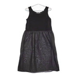 chambre de charme ノースリーブ 切替 ギャザー ワンピース ブラック レディース シャンブルドゥシャーム【中古】5-0509S♪