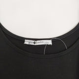 chambre de charme ノースリーブ 切替 ギャザー ワンピース ブラック レディース シャンブルドゥシャーム【中古】5-0509S♪