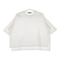 mizuiro-ind ワイド コットン 半袖Ｔシャツ カットソー ホワイト レディース ミズイロインド【中古】5-0616S∞