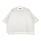 mizuiro-ind ワイド コットン 半袖Ｔシャツ カットソー ホワイト レディース ミズイロインド【中古】5-0616S∞