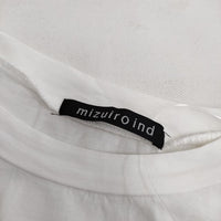 mizuiro-ind ワイド コットン 半袖Ｔシャツ カットソー ホワイト レディース ミズイロインド【中古】5-0616S∞