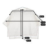 mizuiro-ind ワイド コットン 半袖Ｔシャツ カットソー ホワイト レディース ミズイロインド【中古】5-0616S∞