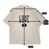 HARI カレッジロゴプリント メキシコ製 加工 半袖Ｔシャツ カットソー ライトベージュ レディース ハリ【中古】5-0616S∞