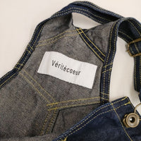 veritecoeur 未使用品 ST-041 デニムオーバーオール コットンリネン 定価35200円 サロペット オーバーオール ネイビー レディース ヴェリテクール【中古】5-0921G∞