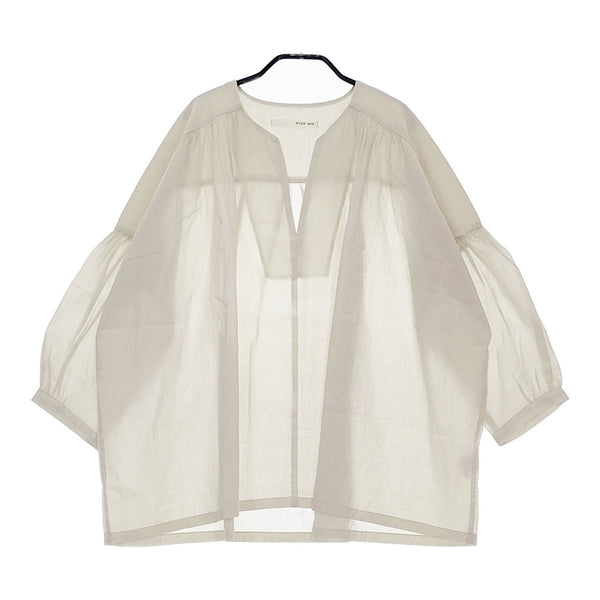 evam eva E241T039 cotton pullover 定価28600円 コットンプルオーバーブラウス シャツ 24SS ベージュ レディース エヴァムエヴァ【中古】5-0415M♪