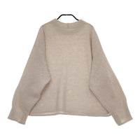 JURGEN LEHL J0144UB701 梨地ワイドモックネックカットソー 日本製 定価37400円 ニット 24AW ベージュ レディース ヨーガンレール【中古】5-0415T♪