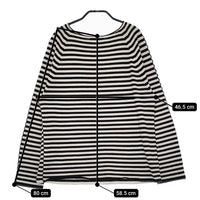 GALERIE VIE コットンナイロンボートネックプルオーバー 定19800円 ニット 22SS ブラック ホワイト レディース ギャルリーヴィー【中古】5-0509M♪