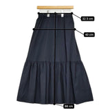 JOURNAL STANDARD relume MULTI FUNC+ ギャザーイージースカート 定価9900円 ロングスカート 24SS ネイビー レディース ジャーナルスタンダードレリューム【中古】5-0616M∞