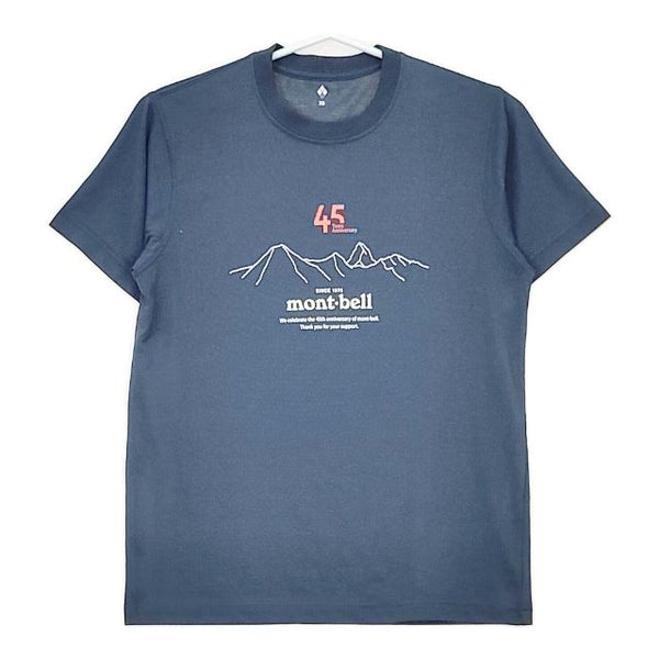 mont-bell 1114114 45周年記念 プリント XS 半袖Ｔシャツ カットソー ネイビー レディース モンベル【中古】5-0616S∞