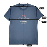 mont-bell 1114114 45周年記念 プリント XS 半袖Ｔシャツ カットソー ネイビー レディース モンベル【中古】5-0616S∞