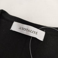 La TOTALITE レースドッキングノースリーブプルオーバー ベスト ノースリーブ ニット ネイビー レディース ラトータリテ【中古】5-0616S∞