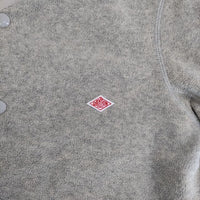 Danton フリース ノーカラー カーディガン JD-8911 ジャケット グレージュ レディース ダントン【中古】5-0927T∞