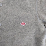 Danton フリース ノーカラー カーディガン JD-8911 ジャケット グレージュ レディース ダントン【中古】5-0927T∞