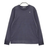 mina perhonen za8610 lisse サイズ38 コットン ワンポイント刺繍 長袖Ｔシャツ カットソー ネイビー レディース ミナペルホネン【中古】5-0509M♪